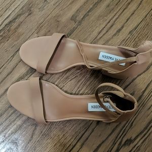 NEW Block Heel Nude Sandals